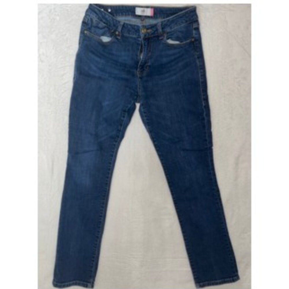 Cabi Jeans Women 28x28 Size 8 Blue Denim High Straight Slim Fit Pockets